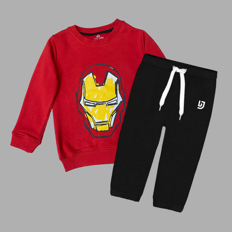 Ironman Sweatshirt And Black Fleece Trouser Set