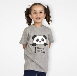 Cute Panda Grey T-shirt