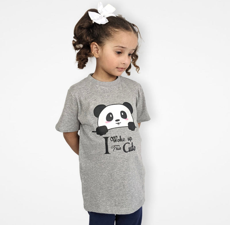 Cute Panda Grey T-shirt